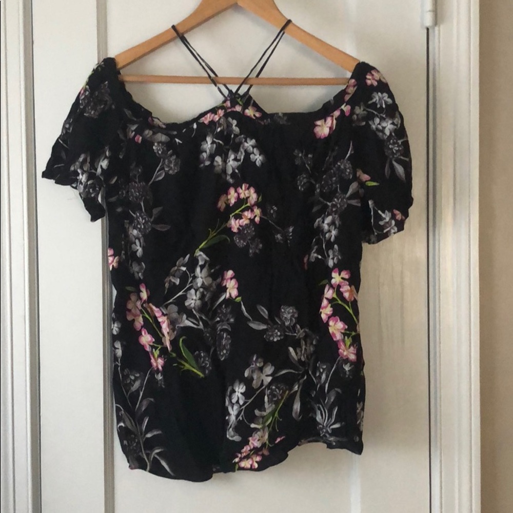 1. State floral off the shoulder top